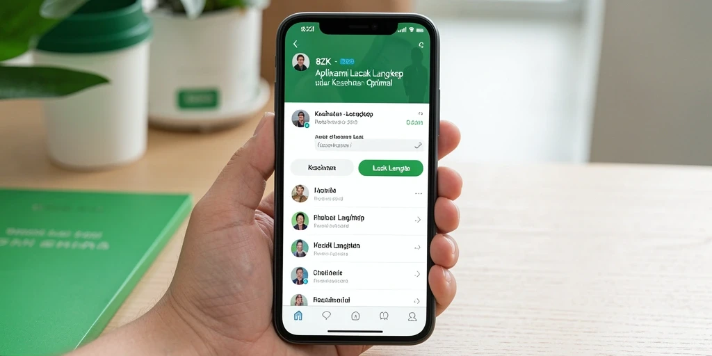 Tampilan antarmuka pengguna aplikasi 8ZK untuk lacak langkah.