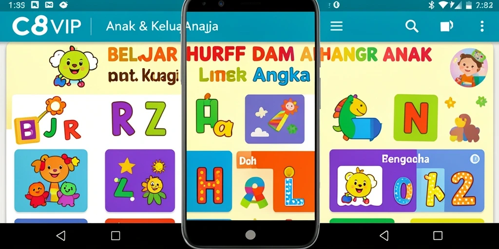 Tampilan screenshot C8VIP yang interaktif dan edukatif.