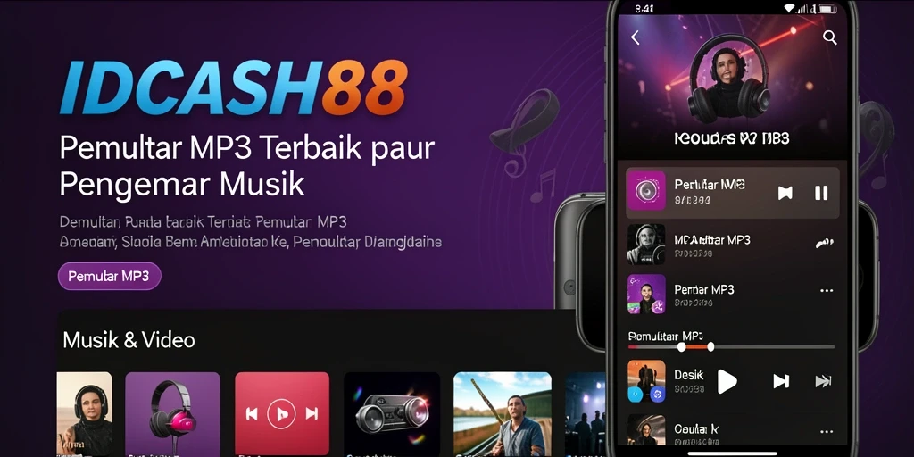 Antarmuka sederhana IDCASH88 untuk pemutar MP3 yang menarik.