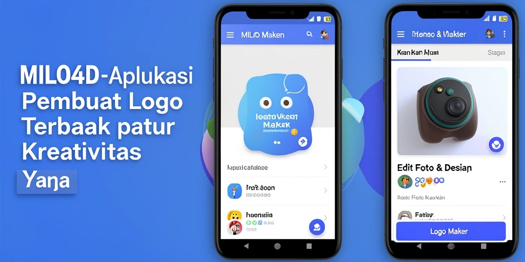 Tampilan antarmuka pengguna MILO4D yang intuitif untuk desain logo.