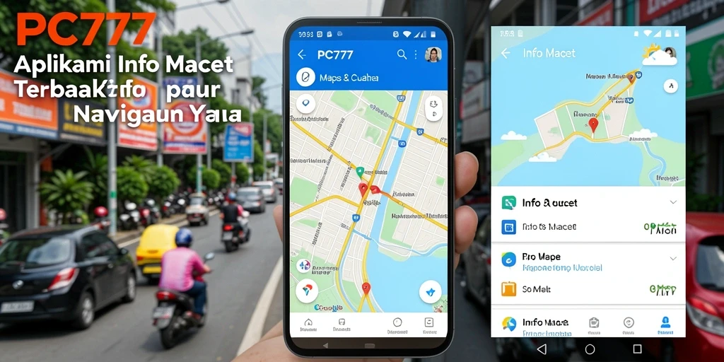 Antarmuka aplikasi PC777 menampilkan informasi kemacetan secara jelas.