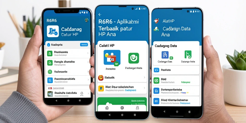 Tampilan antarmuka R6R6 yang sederhana dan fungsional untuk pencadangan data.