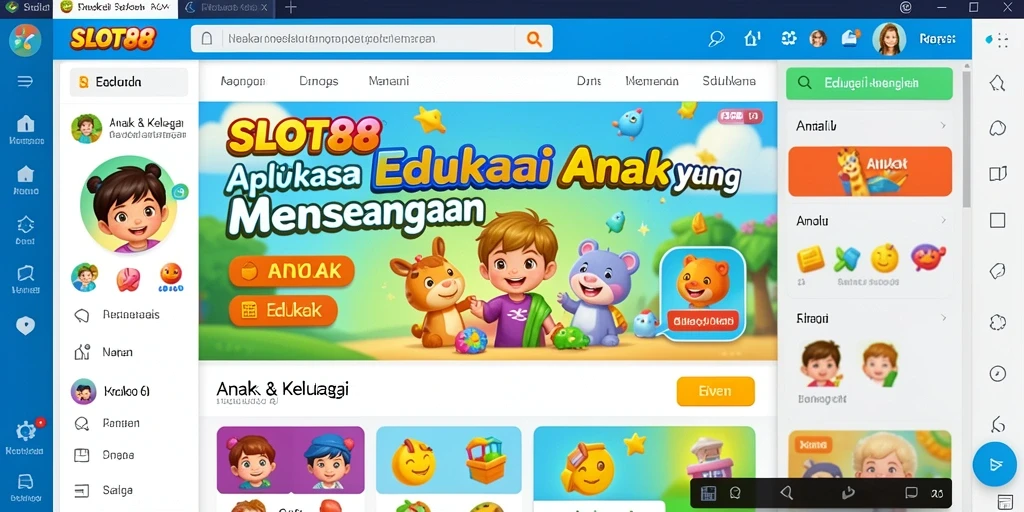 Tampilan antarmuka SLOT88 yang menyenangkan dan edukatif.
