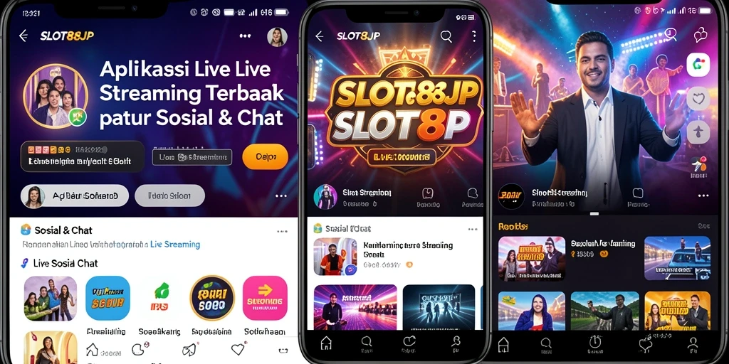 Antarmuka yang menarik dan fungsi Live Streaming SLOT88JP.