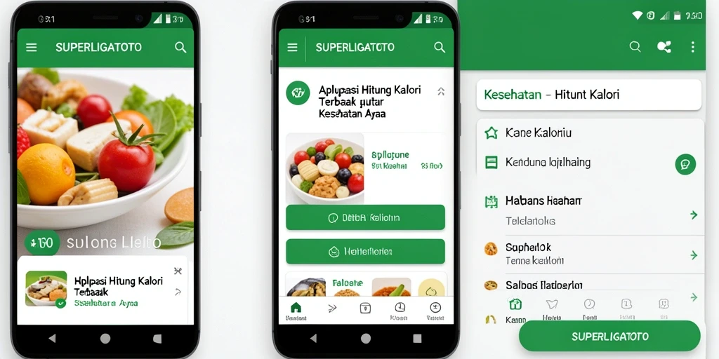 Tampilan antarmuka SUPERLIGATOTO untuk menghitung kalori yang user-friendly.